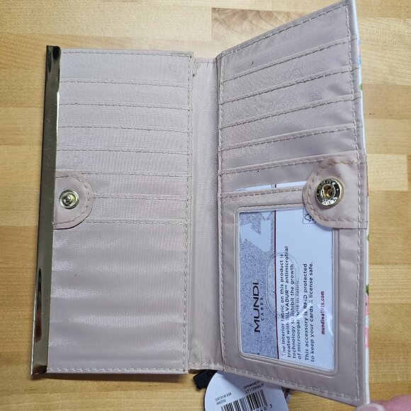 Mundi Womens Rfid Blocking Slim Fold Nutcracker Wallet - New with Tags! - Picture 4 of 6